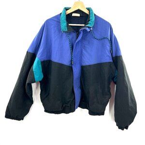 Vintage 90s structure colorblock activewear windbreaker jacket nylon y2k L‎ XL